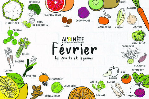 Les fruits et légumes de février, de la fraîcheur dans votre assiette